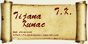 Tijana Kunac vizit kartica